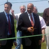 Commissioners Costello & Farrell cut the ribbon for the new Oxford Area Recreation Field